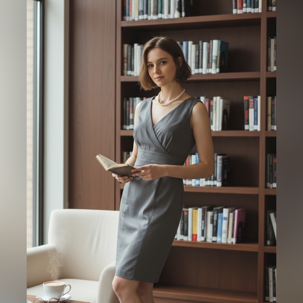 H&M Sleeveless Gray Mini Dress